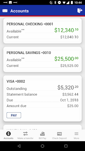 Android application First New York FCU screenshort