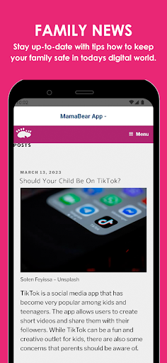 Android application MamaBear Family Safety screenshort