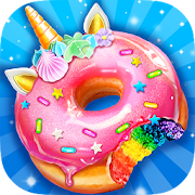 Unicorn Rainbow Donut - Sweet Desserts Bakery Chef  Icon