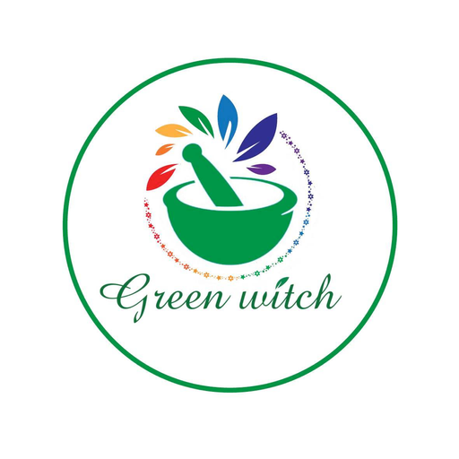 Green Witch Flower Power logo