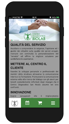 Android application BIOLAB screenshort