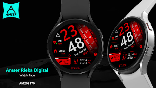 Android application Amser Rieka Digital Watchface screenshort