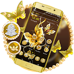 Cover Image of Download Golden ButterFly Theme  APK