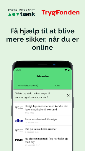 Android application Mit digitale selvforsvar screenshort