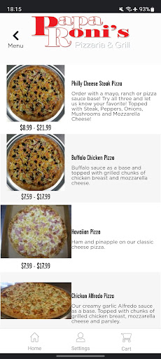 Papa Ronis Pizzaria & Grill Screen 3