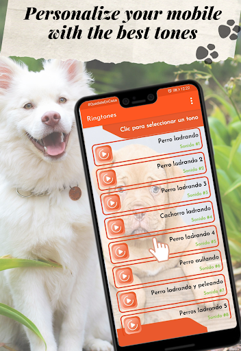 Dog sounds, Ringtones Screen 3