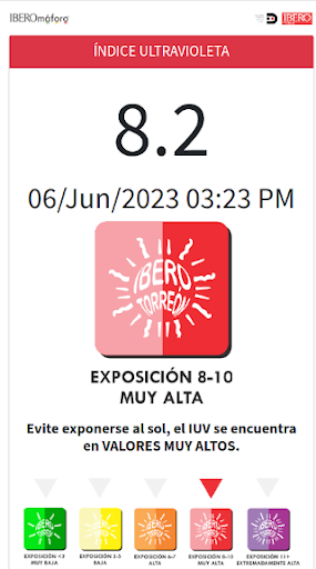 Android application IBEROmáforo screenshort