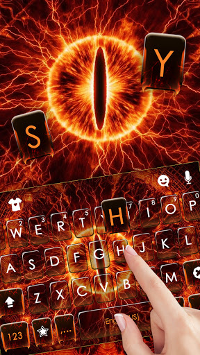 Fire Evil Eye Keyboard Backgro Screen 2