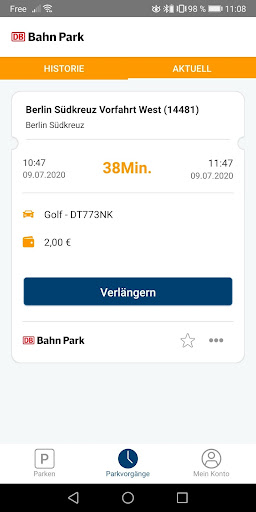 DB BahnPark Screen 2