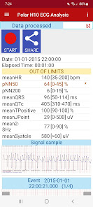 Screenshot 19 Polar H10 ECG analysis android