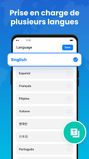 Aperçu de l'application