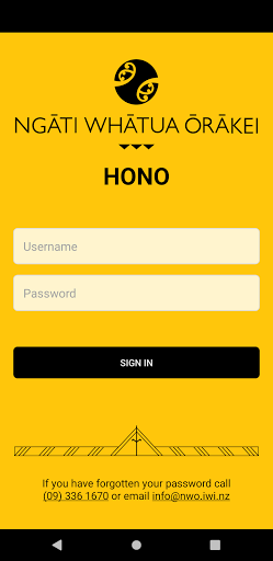 Android application Ngāti Whātua Ōrākei - Hono screenshort