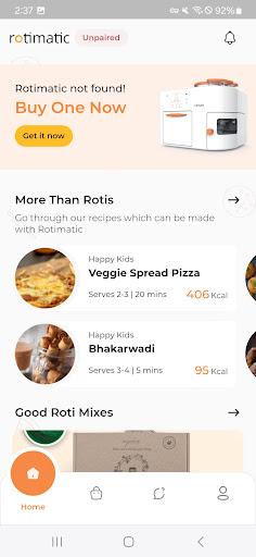 Rotimatic Screen 2