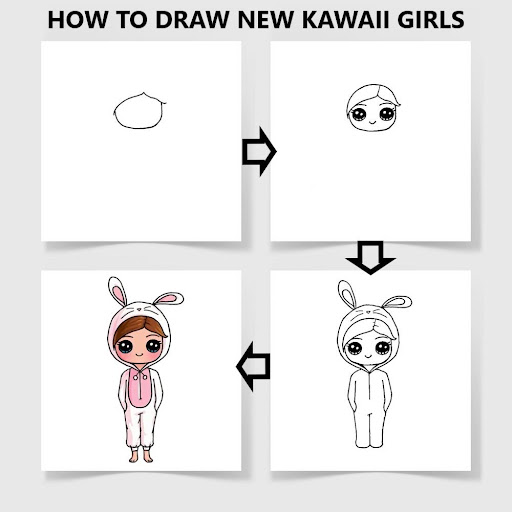 How To Draw New Kawaii Girls
