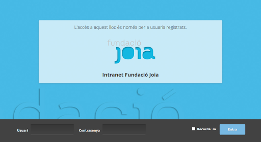 Intranet Fundació Joia Screen 2