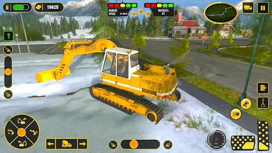 Real JCB Snow Excavator Game