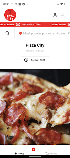 Android application Pizza City Croydon screenshort
