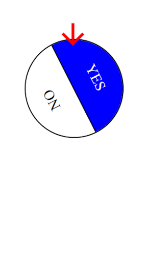 Android application Yes No Wheel screenshort