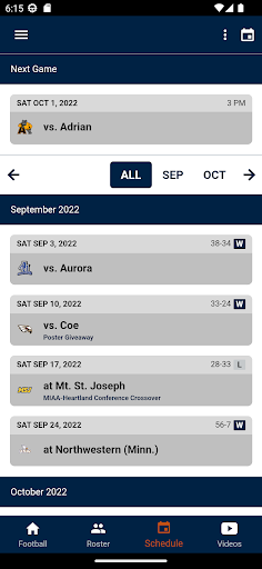Screenshot of Hope College Athletics