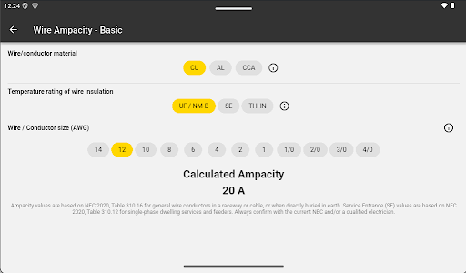 WireStix Wire Size Calculator