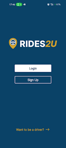 Android application Rides2U screenshort