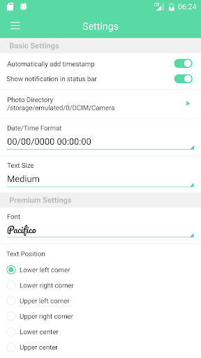 Camera Auto Timestamp Screen 2