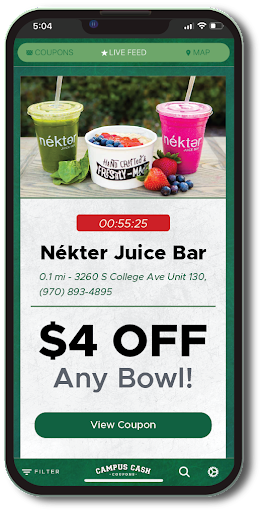 Campus Cash Coupons Screen 2