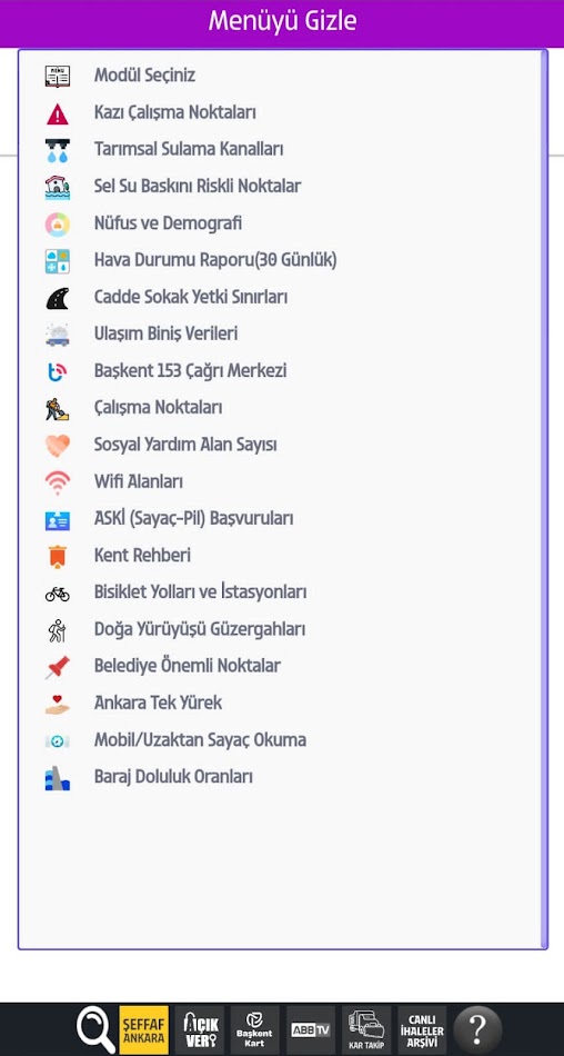 #10. Şeffaf Ankara (Android) Ved: Ankara Büyükşehir Belediye Başkanlığı