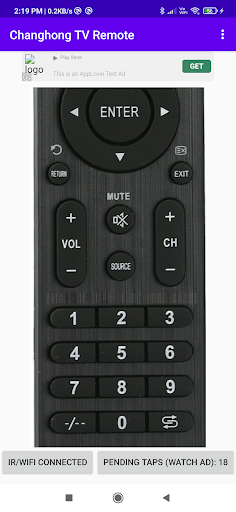 Changhong TV Remote Screen 2