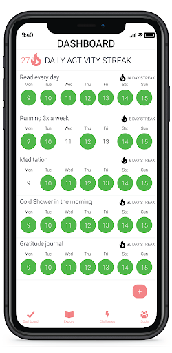 Android application Sherpa Habit Tracker screenshort