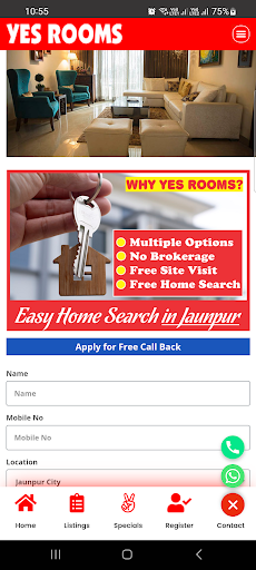 Android application Yes Rooms screenshort