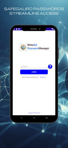 Android application MetaSol Password Manager screenshort