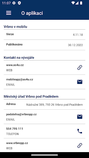 Vrbno v mobilu Screen 3
