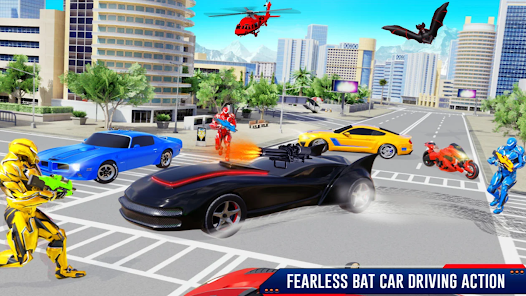 Bat Robot Car Transform Game  screenshots 1