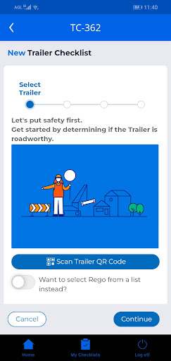 SEW Trailer Checklist Screen 2