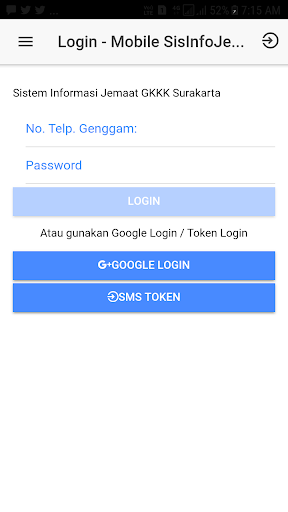 Android application Sistem Informasi Jemaat GKKK S screenshort