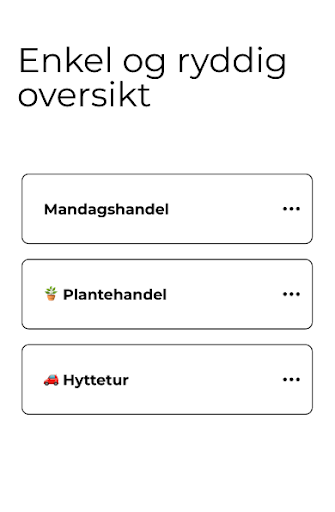 Timli - Felles handleliste Screen 2