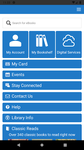 Android application Bridgeport Public Library screenshort