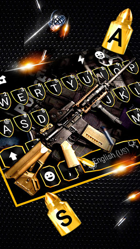 Golden Gun Keyboard Theme Screen 2