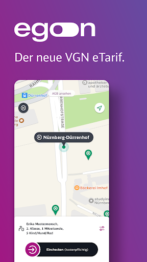 egon – der VGN eTarif Screenshot