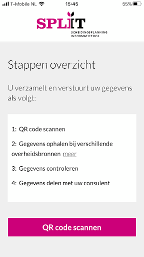 Split-Online app Screen 2