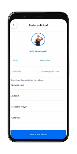 Android application Necesito-Un oficio screenshort