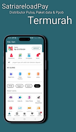 Android application Agen Pulsa PPOB satriareload screenshort