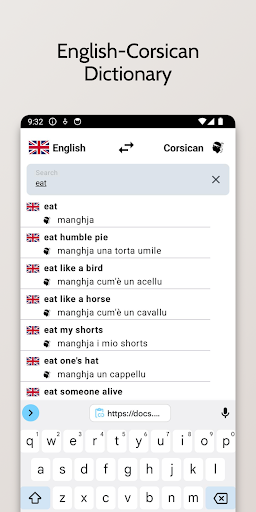 Android application Corsican-English Dictionary screenshort