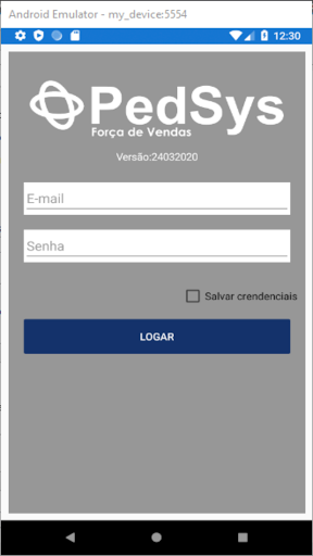 Android application Pedsys Força de vendas screenshort