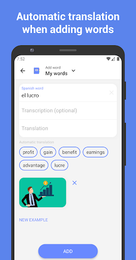 Screenshot of Learn Spanish with flashcards!