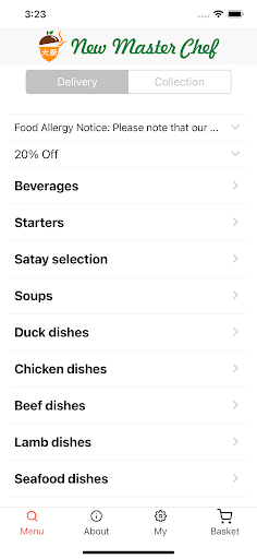 Android application New Master Chef screenshort