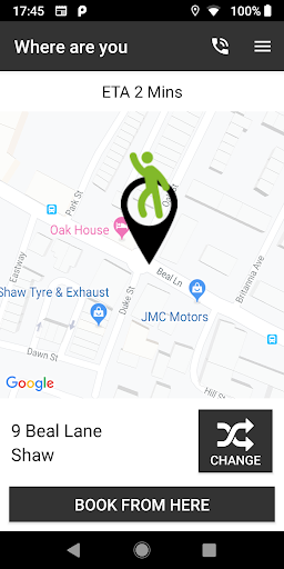 Android application Crompton & Royton Cars Oldham screenshort