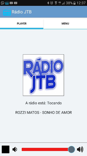 Android application Rádio JTB screenshort