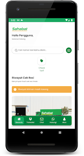 Android application KirimSahabat screenshort